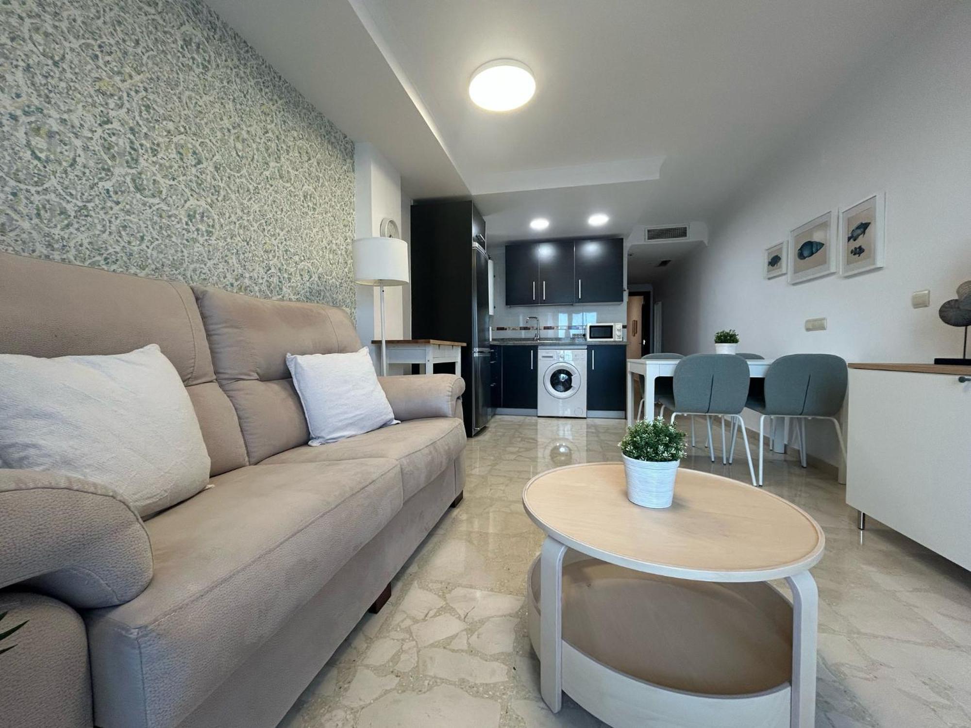 Maravilloso Apartamento En Primera Linea De Playa Con Vistas Al Mar En Caleta De Velez 2 D Bagian luar foto
